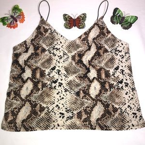 Vibe Sportswear Snake Skin Print Camisole/Top, Large, pre-owned, pet/smoke free